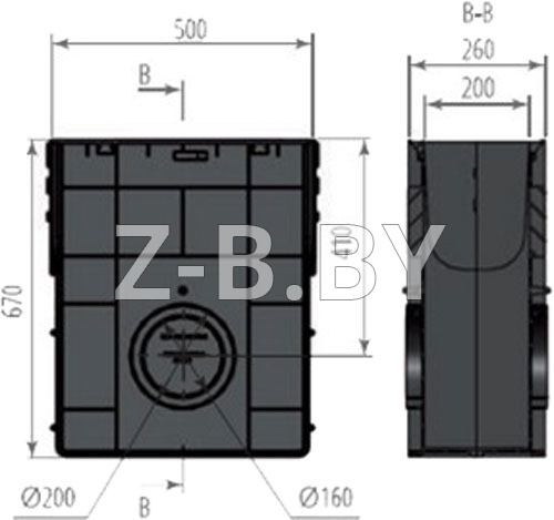 Пескоуловитель пластиковый DN200