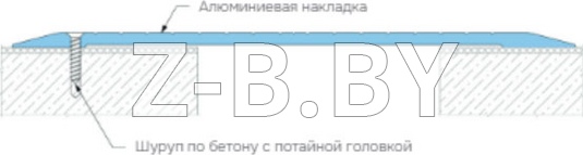 Профиль деформационного шва Dewmark Standart SV-HD 14 для пола. Накладной