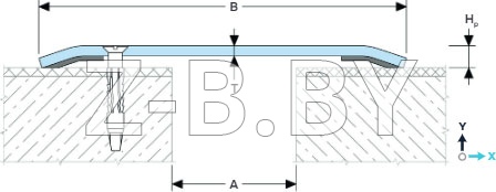 Профиль деформационного шва Dewmark Standart SV 16 для пола. Накладной