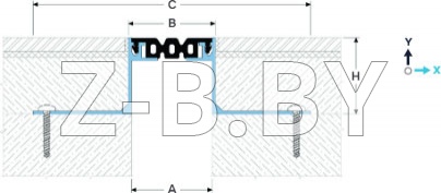Профиль деформационного шва Dewmark Standart SV 21 для пола. Закладной