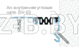 Профиль деформационного шва Dewmark Standart SV 22 для пола. Накладной