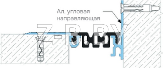 Профиль деформационного шва Dewmark Standart SV 24 для пола. Накладной