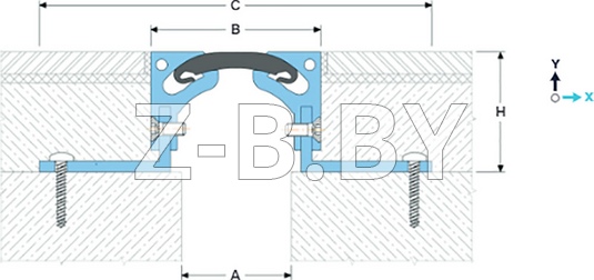 Профиль деформационного шва Dewmark Standart SV 25 для пола. Закладной