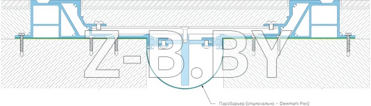 Профиль деформационного шва Dewmark Standart SV 26 для пола. Закладной