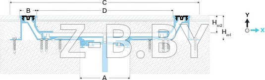 Профиль деформационного шва Dewmark Standart SV 29 для пола. Закладной