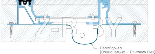 Профиль деформационного шва Dewmark Standart SV 30-29 для пола. Закладной