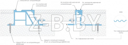 Профиль деформационного шва Dewmark Standart SV 30-31 для пола. Закладной