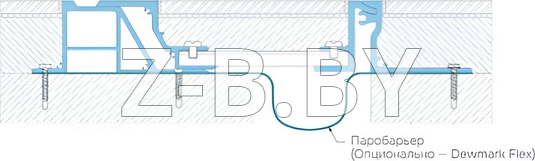 Профиль деформационного шва Dewmark Standart SV 30-31 для пола. Закладной