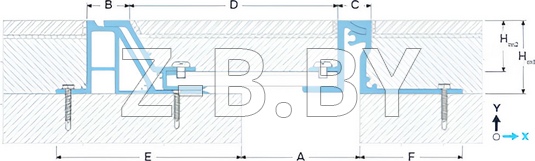 Профиль деформационного шва Dewmark Standart SV 30-32 для пола. Закладной