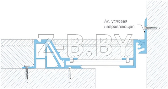 Профиль деформационного шва Dewmark Standart SV 30-32 для пола. Закладной