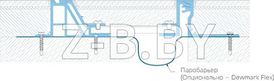 Профиль деформационного шва Dewmark Standart SV 30-32 для пола. Закладной