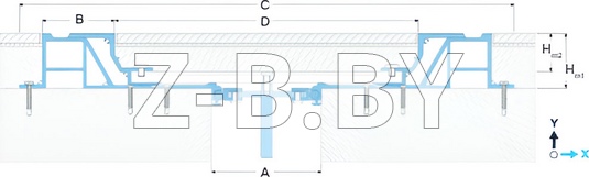 Профиль деформационного шва Dewmark Standart SV 31 для пола. Закладной