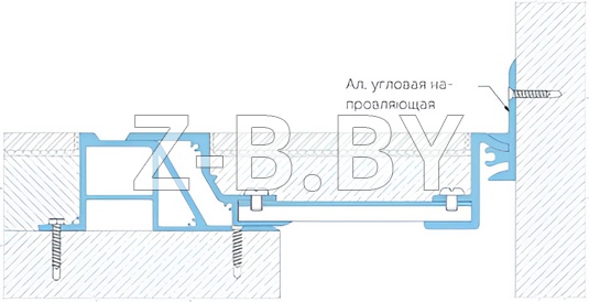 Профиль деформационного шва Dewmark Standart SV 31 для пола. Закладной