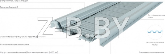 Профиль деформационного шва Dewmark Standart SV 31 для пола. Закладной