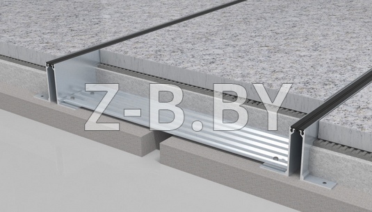 Профиль деформационного шва Dewmark Standart SV double 21 для пола. Закладной