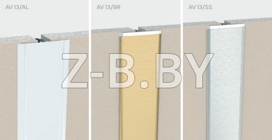 Профиль деформационного шва Dewmark Wall AV 13 для стен, потолков, фасадов. Накладной