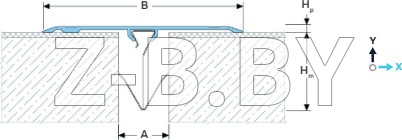 Профиль деформационного шва Dewmark Wall AV 13 для стен, потолков, фасадов. Накладной