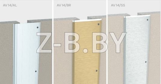 Профиль деформационного шва Dewmark Wall AV 14 для стен, потолков, фасадов. Поверхностная установка