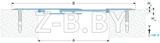 Профиль деформационного шва Dewmark Wall AV 15 для стен, потолков, фасадов. Поверхностная установка