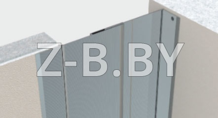 Профиль деформационного шва Dewmark Wall AV 15 для стен, потолков, фасадов. Поверхностная установка