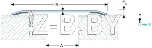 Профиль деформационного шва Dewmark Wall AV 16 для стен, потолков, фасадов. Поверхностная установка