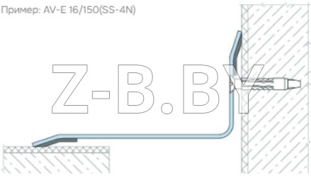 Профиль деформационного шва Dewmark Wall AV 16 для стен, потолков, фасадов. Поверхностная установка
