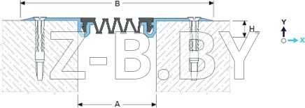 Профиль деформационного шва Dewmark Wall AV 20 для стен, потолков, фасадов. Накладной