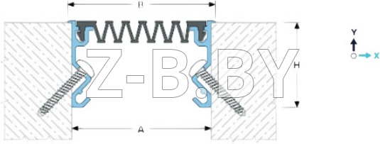 Профиль деформационного шва Dewmark Wall AV 21 для стен, потолков, фасадов. Закладной