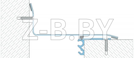 Профиль деформационного шва Dewmark Wall AV 23 для стен, потолков. Накладной