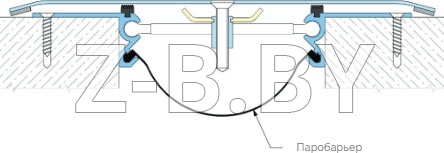 Профиль деформационного шва Dewmark Wall AV 23 для стен, потолков. Накладной