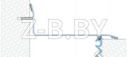 Профиль деформационного шва Dewmark Wall AV 24 для стен, потолков. Накладной