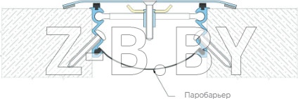 Профиль деформационного шва Dewmark Wall AV 24 для стен, потолков. Накладной