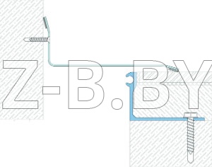 Профиль деформационного шва Dewmark Wall AV 25 для стен, потолков. Закладной
