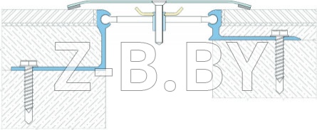 Профиль деформационного шва Dewmark Wall AV 25 для стен, потолков. Закладной