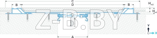 Профиль деформационного шва Dewmark Wall AV 26 для стен, потолков. Закладной