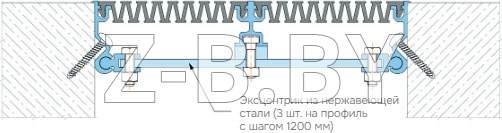Профиль деформационного шва Dewmark Wall AV 27 для стен, потолков. Накладной