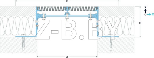 Профиль деформационного шва Dewmark Wall AV 29 для стен, потолков. Закладной 