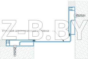 Профиль деформационного шва Dewmark Wall AV 34 для стен, потолков. Закладной