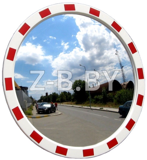 Зеркало дорожное со светоотражающей окантовкой круглое 900 мм
