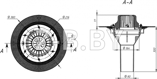 Frachmann VMPro 90x300 Воронка с закладным элементом