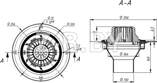 Frachmann VM Krone 110x165 Воронка с обжимным зубчатым фланцем