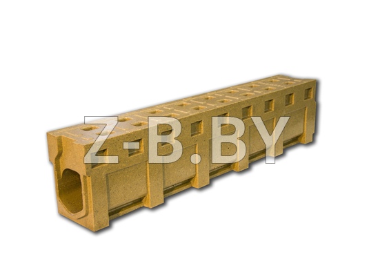 Полимербетонный монолитный водоотводный лоток SteeBlock DN150 E600