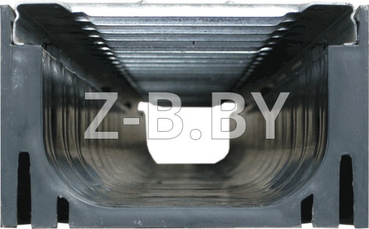 Водоотводный лоток Гидро TOP DN100 H80 со штампованной оцинкованной решеткой